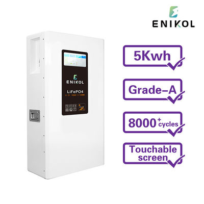 Lifepo4 51.2V 48V 200AH Solar Battery Pack with BMS and Communication Touch Screen