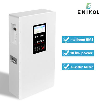 48V Lithium Battery 15KWH 51.2V 300Ah Wall Mounted LiFePO4 Battery With Touchable Screen