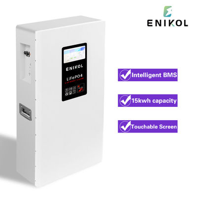 Wall Mounted 51.2V 300Ah LiFePo4 Battery with Communication Function and Touchable Screen