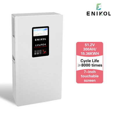 Smart Lithium LiFePO4 Battery Solar 48V 300AH Touchable Screen Power Wall Mounted BMS Built