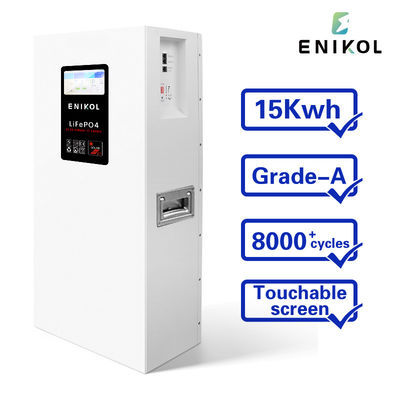 Power Wall Mounted 300Ah 48V LiFePo4 Battery Lithium For Solar With Smart BMS