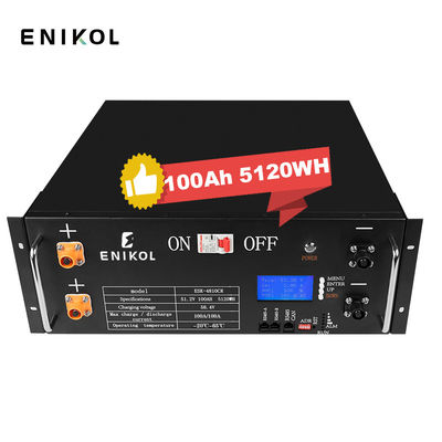 Home Power Supply 48v 100Ah LiFePO4 Battery Solar System Built In BMS LCD Display