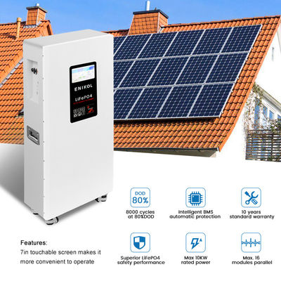 15KWH Touchable Screen 300AH 51.2V Household Energy Storage Battery With Wheels For Home